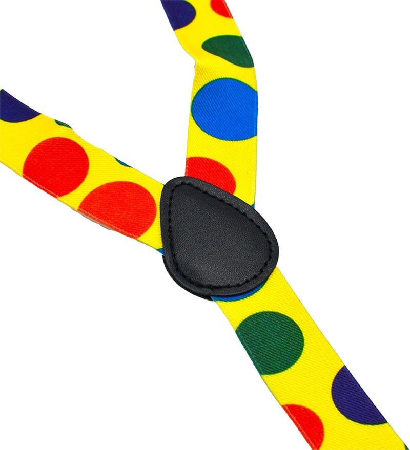 Sun-Trade Child Kids Clip-on Dot Suspenders Elastic Y-Shape Adjustable with Clips and Bow Tie Set for Boys and Girls - Image 2